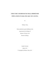 Structure and biomass of small-bodied fish populations in Oakland Lake, Nova Scotia