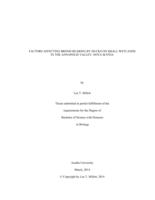 Factors affecting brood rearing by ducks on small wetlands in the Annapolis Valley, Nova Scotia