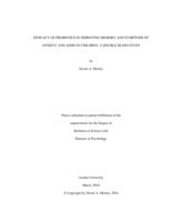 Efficacy of probiotics in improving memory and symptoms of anxiety and ADHD in children