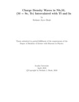 Charge density waves in Nb3M4 (M = Se, Te) intercalated with Tl and In