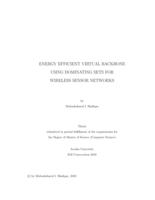 Energy efficient virtual backbone using dominating sets for wireless sensor networks