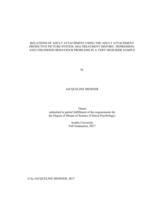 Relations of adult attachment using the Adult Attachment Projective Picture System, maltreatment history, depression, and childhood behaviour problems in a very high-risk sample