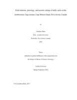 Field relations, petrology, and tectonic setting of mafic rocks in the northwestern Aspy terrane, Cape Breton Island, Nova Scotia, Canada