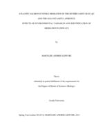 Atlantic salmon juvenile migration in the riviere Saint-Jean, QC and the Gulf of Saint-Lawrence: effects of environmental variables and identification of migration pathways