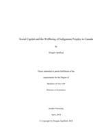 Social capital and the wellbeing of Indigenous Peoples in Canada 