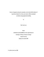 Sources of magnetic and gravity anomalies on the Scotian Shelf southeast of Cape Breton Island, Nova Scotia, and onshore-offshore geological correlations using geophysical modeling