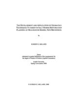 The development and application of geomatics techniques to assist in salt marsh restoration planning at Beausejour Marsh, New Brunswick