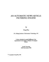 An automatic news article filtering engine