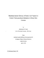 Membrane-barrier delivery of formic acid vapours to control Varroa jacobsoni infestation in honey bees colonies