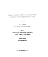 Habitat use and reproduction of female ring-necked pheasants in eastern Kings County, Nova Scotia