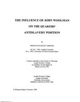 The influence of John Woolman on the Quakers' antislavery position