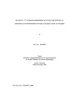 Do adult attachment dimensions account for individual differences in responding to the pain behaviour of others?