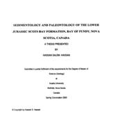 Sedimentology and paleontology of the lower Jurassic Scots Bay Formation, Bay of Fundy, Nova Scotia, Canada