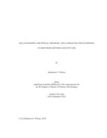 Relationships, emotional distress, and caregiving helplessness in high-risk mother-child dyads