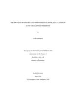 The impact of training related improvements in motor articulation on audio-visual speech perception