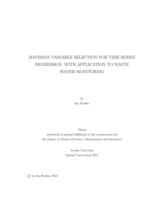 Bayesian variable selection for time series regression, with application to waste water monitoring