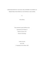 Caregiver sensitivity and adult relationship-attachment as predictors of psychosocial functioning in adulthood