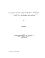 Exploration into the population genetics of American Black Bears (Ursus americanus) in the Maritimes, Canada with emphasis on Nova Scotia