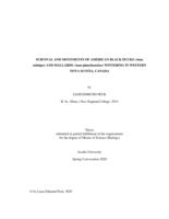 Survival and movements of American black ducks (Anas rubripes) and mallards (Anas platyrhynchos) wintering in western Nova Scotia, Canada