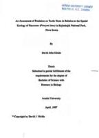 An assessment of predation on turtle nests in relation to the spatial ecology of raccoons (Procyon lotor) in Kejimkujik National Park, Nova Scotia