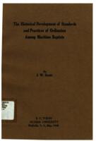 The historical development of standards and practices of ordination among Maritime Baptists