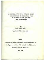 An historical review of the Protestant ministry and a development of ecclesiastical orders in the Church of South India with a view of Church union