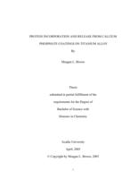 Protein incorporation and release from calcium phosphate coatings on titanium alloy