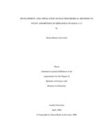 Development and application of electrochemical methods to study adsorption of imidazole on gold (111)