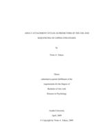 Adult attachment styles as predictors of the use and sequencing of coping strategies