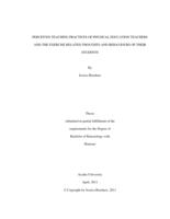 Perceived teaching practices of physical education teachers and the exercise related thoughts and behaviours of their students