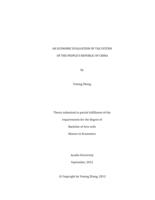 An economic evaluation of tax system of the People's Republic of China