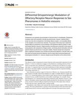 Differential Octopaminergic Modulation of Olfactory Receptor Neuron Responses to Sex Pheromones in Heliothis virescens
