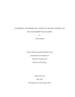 Convergent and predective validity of the Self-Control and Self-Management Scale(SCMS)