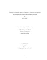 Examining the relationship among the components of behavioural and experiential self-regulation, goal proximity, and psychological well-being