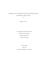 Assessing adult attachment and the feelings that develop after raising a virtual child