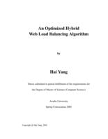 An optimized hybrid web load balancing algorithm