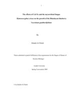 The effects of CaCO3 and the mycorrhizal fungus Hymenoscyphus ericae on the growth of the Himalayan blueberry Vaccinium gaultheriifolium