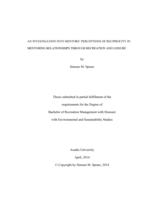 An investigation of mentors' perceptions of reciprocity in mentoring relationships through recreation and leisure