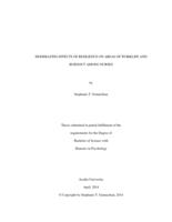 Moderating effects of resilience on areas of worklife and burnout among nurses