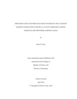 Implementation and perceived effectiveness of the Canadian Diabetes Association’s physical activity resources among diabetes care providers across Canada