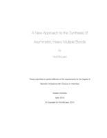 A new approach to the synthesis of asymmetric heavy multiple bonds