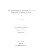 Population demographics of longfin squid, Loligo pealeii, in the Minas Basin, Bay of Fundy, Nova Scotia