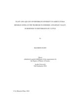 Plant and aquatic invertebrate diversity in agricultural riparian zones, the the Tri-brook watershed, Annapolis Valley, in repsonse to disturbance by cattle