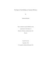 The impact of cash holdings on corporate efficiency