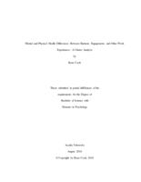 Mental and physical health differences between burnout, engagement, and other work experiences : a cluster analysis