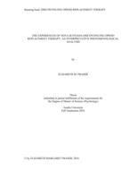 The experiences of Nova Scotians discontinuing opioid replacement therapy : an interpretative phenomenological analysis