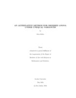 An alternative method for ordered ANOVA under unequal variances