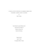 A clinical study on the effect of a probiotic formulation on memory, learning, anxiety, and  mood