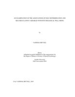 An examination of the associations of self-determination and self-regulation variables with psychological well-being