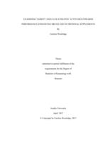 Examining varsity and club athletes' attitudes towards performance-enhancing drugs and nutritional supplements